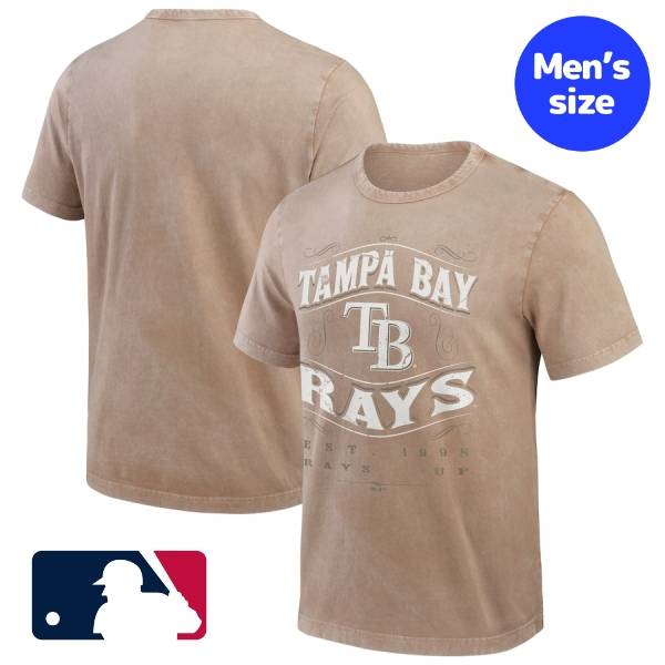 【送料無料】 MLB公式 メジャーリーグオフィシャル メンズ Tシャツ 半袖トップス タンパベイ・レイズ Tampa Bay Rays Sun Faded T-Shirt