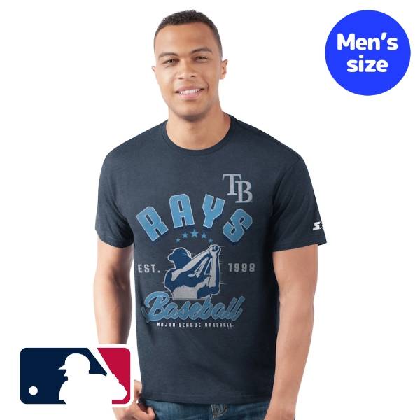 【送料無料】 MLB公式 メジャーリーグオフィシャル メンズ Tシャツ 半袖トップス スターター Starter タンパベイ・レイズ Tampa Bay Rays Prime Time Batter T-Shirt