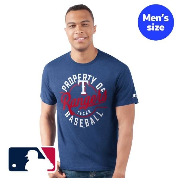 【送料無料】 MLB公式 メジャーリーグオフィシャル メンズ Tシャツ 半袖トップス スターター Starter テキサス・レンジャーズ Texas Rangers Prime Time Property Of T-Shirt
