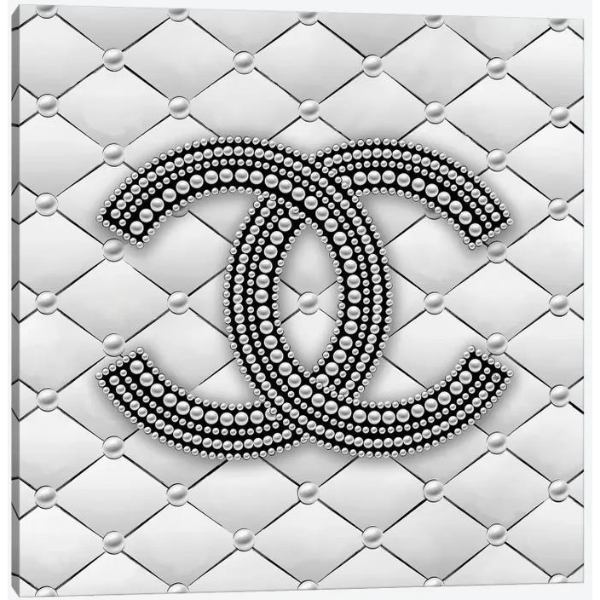 【送料無料】 米国発のお洒落なブランドオマージュアート Chanel Pearl Logo I シャネル CHANEL キャンバスアート 絵画 インテリア 模様替え 引越し祝い 新築祝い 開店祝い