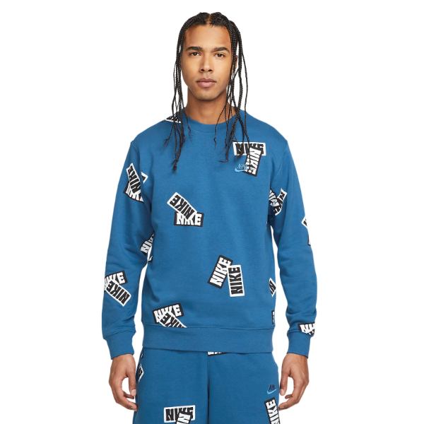 【送料無料+マラソン割引クーポン】【メンズ】 ナイキ Nike Sportswear Sport Essentials+ French Terry トレーナー（Dark Marina Blue） トップス フーディー パーカ｜USキッズウェア店