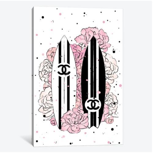 【送料無料】 米国発のお洒落なブランドオマージュアート Peony Surf シャネル CHANEL キャンバスアート 絵画 インテリア 模様替え 引越し祝い 新築祝い 開店祝い ギフト プレゼント 待合室 会議室