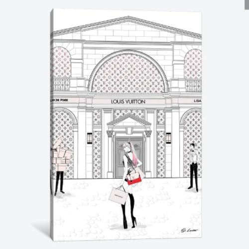 【送料無料】 米国発のお洒落なブランドオマージュアート Lisa Louis Vuitton ヴィトン Vuitton キャンバスアート 絵画 模様替え 引越し祝い 新築祝い 開店祝い ギフト プレゼント 待合室 会議室