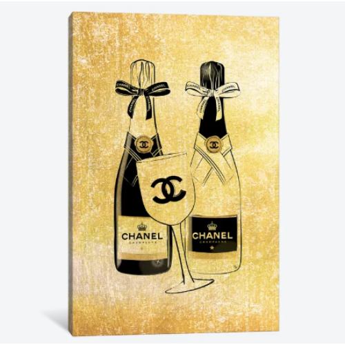 【送料無料】 米国発のお洒落なブランドオマージュアート Chanel Champagne シャネル CHANEL キャンバスアート 絵画 模様替え 引越し祝い 新築祝い 開店祝い ギフト プレゼント 待合室 会議室