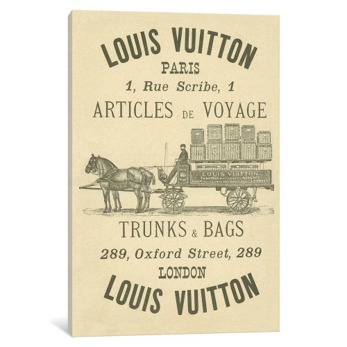 【送料無料】 米国発のお洒落なブランドオマージュアート Vintage Woodgrain Louis Vuitton Sign 3 ヴィトン Vuitton キャンバスアート 絵画 模様替え 引越し祝い 新築祝い