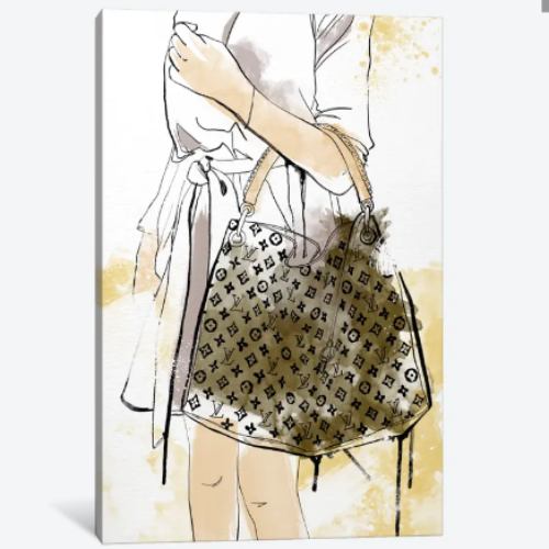 【送料無料】 米国発のお洒落なブランドオマージュアート Bags Are My Weakness ヴィトン Vuitton キャンバスアート 絵画 インテリア 模様替え 新築祝い 開店祝い ギフト プレゼント 待合室 会議室