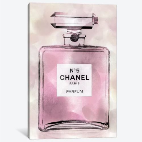 【送料無料】 米国発のお洒落なブランドオマージュアート Pink Perfume Bottle シャネル CHANEL キャンバスアート 絵画 模様替え 引越し祝い 新築祝い 開店祝い ギフト プレゼント 待合室 会議室