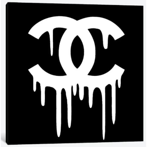 【送料無料】 米国発のお洒落なブランドオマージュアート CHANEL cc black シャネル CHANEL キャンバスアート 絵画 インテリア 模様替え 引越し祝い 新築祝い 待合室 会議室