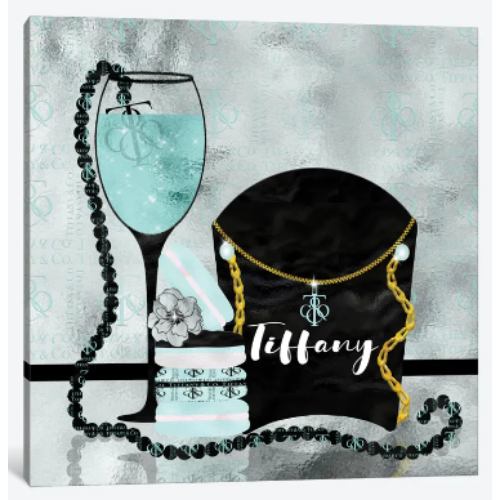 【送料無料】 米国発のお洒落なブランドオマージュアート Spoiled By Tiffany ティファニー Tiffany キャンバスアート 絵画 インテリア 模様替え 引越し祝い 新築祝い 待合室 会議室