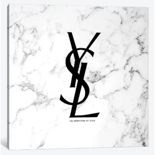 【送料無料】 米国発のお洒落なブランドオマージュアート YSL White Marble サンローラン キャンバスアート 絵画 インテリア 模様替え 引越し祝い 新築祝い 待合室 会議室