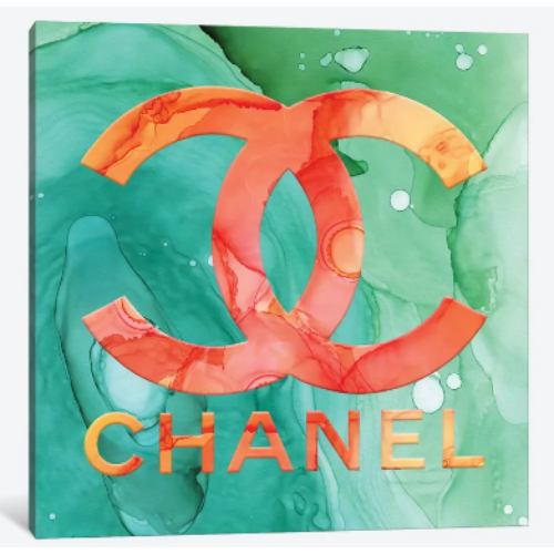 【送料無料】 米国発のお洒落なブランドオマージュアート Blood Orange And Green Alcohol Ink Fashion V シャネル CHANEL キャンバス 絵画 インテリア 模様替え 引越し祝い