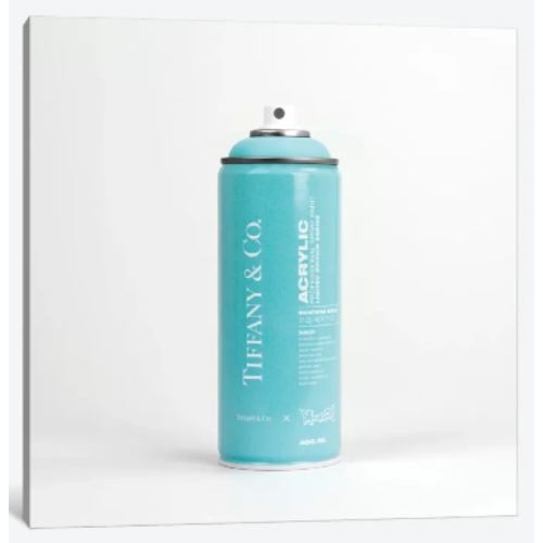 【送料無料】 米国発のお洒落なブランドオマージュアート Brandalism Tiffany & Co Spray Paint Can ティファニー Tiffany キャンバス 絵画 インテリア 模様替え 引越し祝い