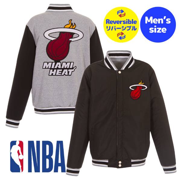 【送料無料】 NBA公式 JH Design メンズ スタジャン バーシティジャケット アウター ジャンパー マイアミ・ヒート ジミー・バトラー Miami Heat Two-Tone Reversible Fleece Jacket