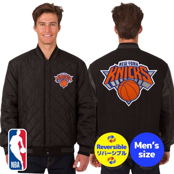 【送料無料】 NBA公式 JH Design メンズ スタジャン バーシティジャケット アウター ジャンパー ニューヨーク・ニックス New York Knicks Wool & Leather Reversible Jacket