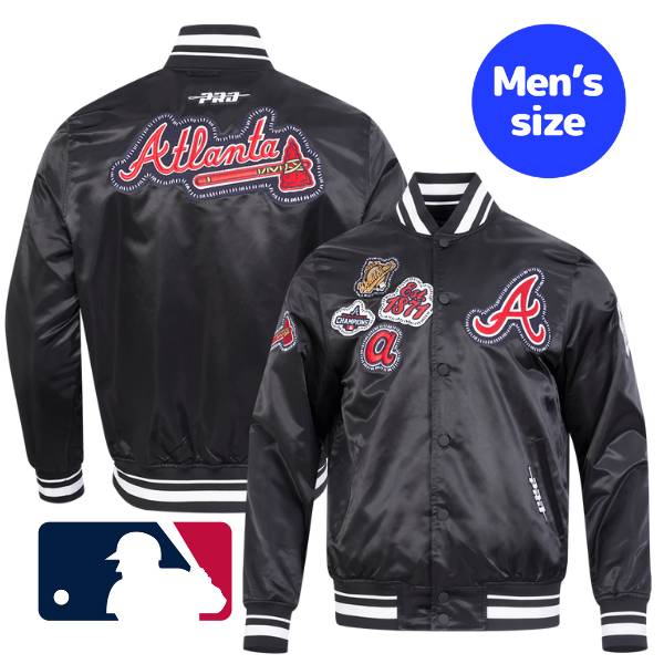 【送料無料】 Pro Standard プロスタンダード MLB公式 メジャーリーグオフィシャル メンズ アウター スタジャン ナイロンジャケット ジャンパー アトランタ・ブレーブス ATLANTA BRAVES DIY PICK STITCH RIB SATIN JACKET