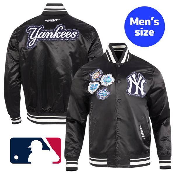 【送料無料】 Pro Standard プロスタンダード MLB公式 メジャーリーグオフィシャル メンズ アウター スタジャン ナイロンジャケット ジャンパー ジャッジ ニューヨーク・ヤンキース NY YANKEES DIY PICK STITCH RIB SATIN JACKET