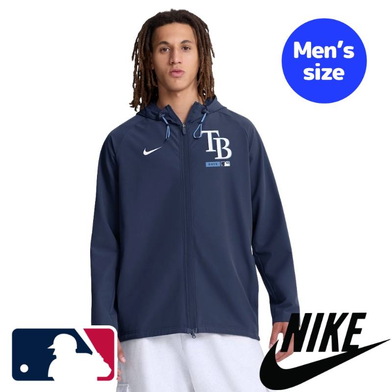 Nike ナイキ MLB公式 メンズ ウィンドブレーカー ジャケット アウター ジャンパー タンパベイ・レイズ Tampa Bay Rays Authentic Collection Raglan Therma-FIT Full-Zip Hooded Jacket 【送料無料】 33,820円