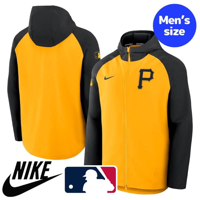 Nike ナイキ MLB公式 メンズ ウィンドブレーカー ジャケット アウター ジャンパー ピッツバーグ・パイレーツ Pittsburgh Pirates Authentic Collection Raglan Performance Full-Zip Jacket 【送料無料】
