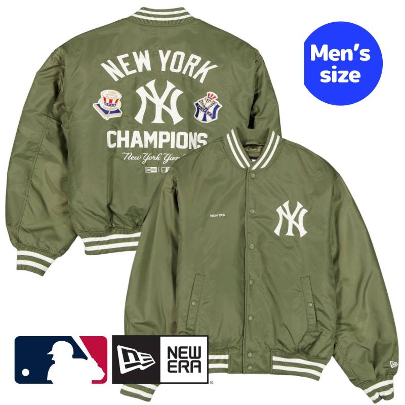 【送料無料】 MLB公式 メンズ アウター バーシティジャケット スタジャン ジャンパー ニューエラ ニューヨーク・ヤンキース ジャッジ New Era Cap New York Yankees Nylon Sage Green Stadium Jacket