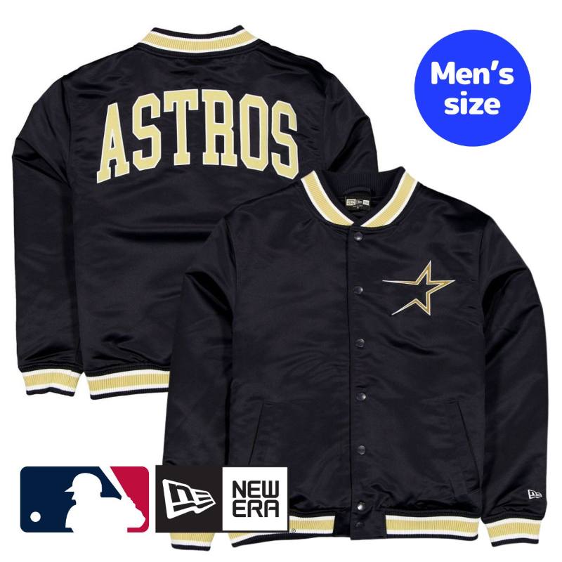 【送料無料】 MLB公式 メンズ アウター バーシティジャケット スタジャン ジャンパー ニューエラ ヒューストン・アストロズ 今井達也 New Era Cap Houston Astros Sport Classics Navy Satin Jacket