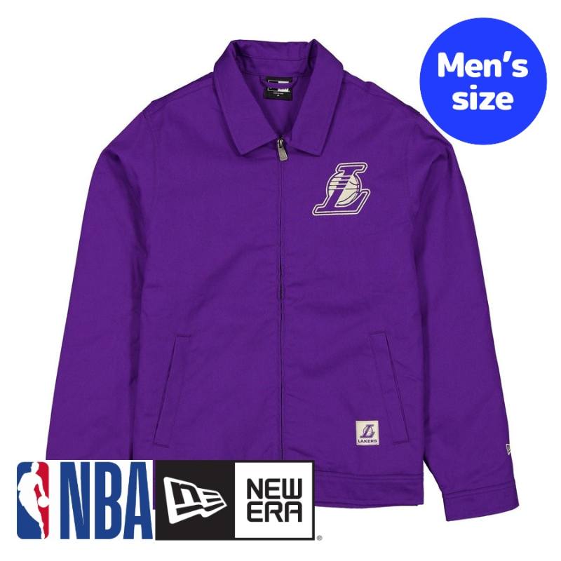 【送料無料】 NBA公式 メンズ アウター キルティングジャケット ジャンパー ニューエラ ロサンゼルス・レイカーズ レブロン・ジェームズ 八村塁 ルカ・ドンチッチ New Era Cap Los Angeles Lakers Quilted Jacket New Era｜USキッズウェア店