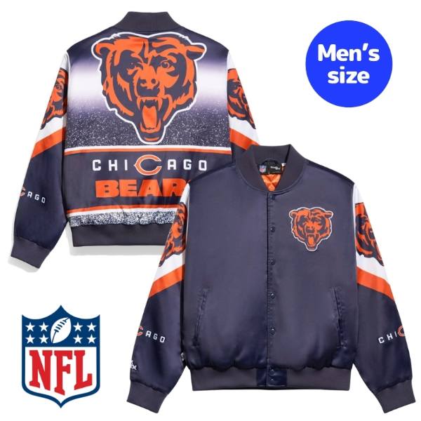 Chalk Line チョークライン NFL公式 アメフト メンズ スタジャン ジャケット アウター ジャンパー シカゴ・ベアーズ Chicago Bears Logo Fanimation Jacket 【送料無料】