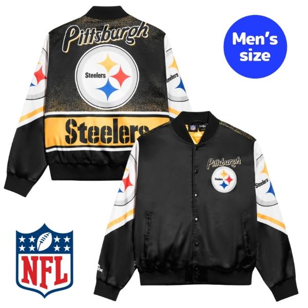 Chalk Line チョークライン NFL公式 アメフト メンズ スタジャン ジャケット アウター ジャンパー ピッツバーグ・スティーラーズ Pittsburgh Steelers Logo Fanimation Jacket 【送料無料】