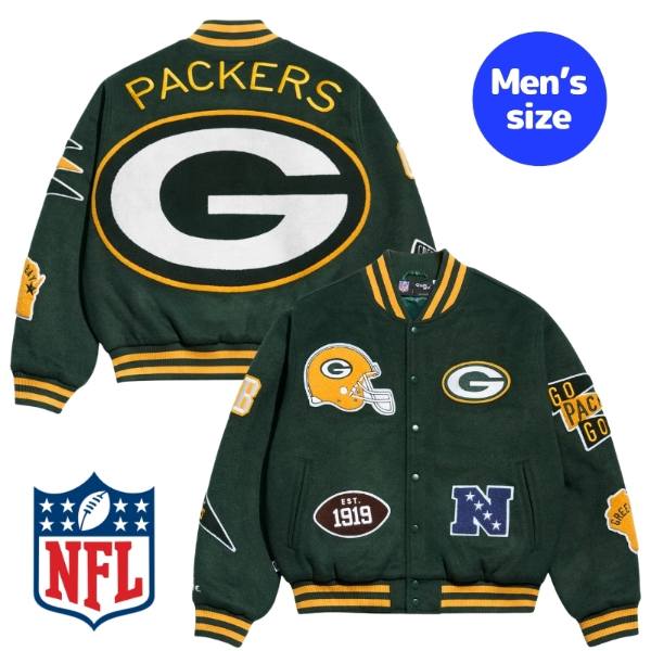 Chalk Line チョークライン NFL公式 アメフト メンズ スタジャン ジャケット アウター ジャンパー グリーンベイ・パッカーズ Green Bay Packers Pennant Varsity Jacket 【送料無料】