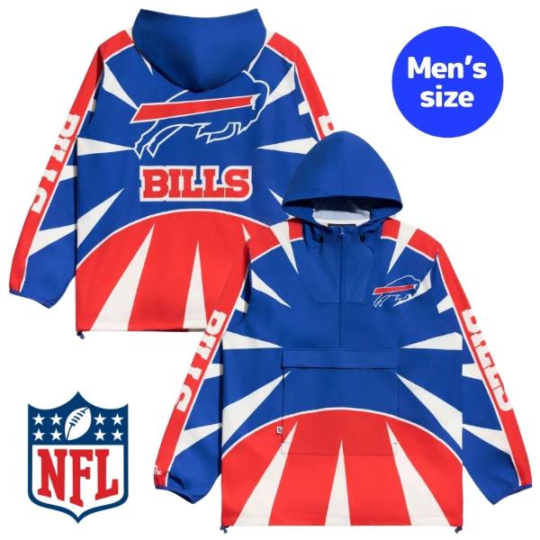 Chalk Line 車輪止め伝達ルート NFL堅苦しさ 鎧球 メンズ 上衣 ウィンドブレーカー アウター 前掛け バッファロー・ビルズ Buffalo Bills Spike Anorak Jacket 【貨物輸送無料】