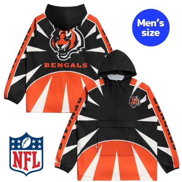 Chalk Line 車輪止め伝達ルート NFL堅苦しさ 鎧球 メンズ 上衣 ウィンドブレーカー アウター 前掛け シンシナティ・ベンガルズ Cincinnati Bengals Spike Anorak Jacket 【貨物輸送無料】