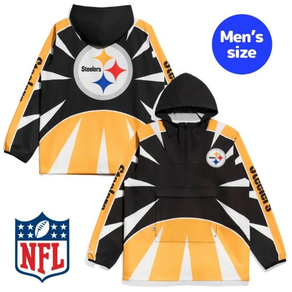 Chalk Line 車輪止め伝達ルート NFL堅苦しさ 鎧球 メンズ 上衣 ウィンドブレーカー アウター 前掛け ピッツバーグ・スティーラーズ Pittsburgh Steelers Spike Anorak Jacket 【貨物輸送無料】