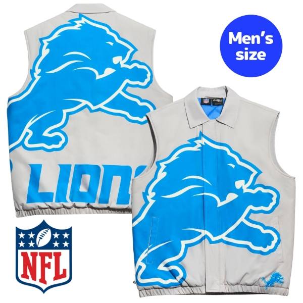 Chalk Line チョークライン NFL公式 アメフト メンズ ベスト 中綿ジャケット アウター ジャンパー デトロイト・ライオンズ Detroit Lions Big Logo Quilted Puffer Vest 【送料無料】