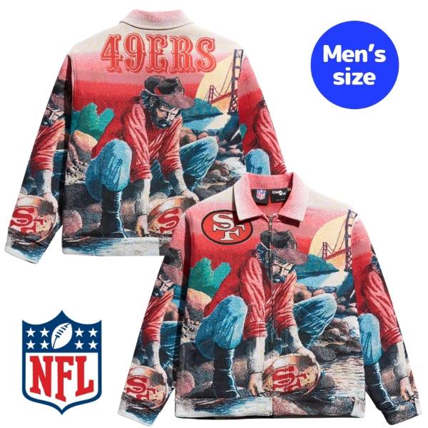 Chalk Line チョークライン NFL公式 アメフト メンズ ジャケット スウィングトップ アウター ジャンパー サンフランシスコ・49ers San Francisco 49ers Gold Miner Tapestry Jacket 【送料無料】
