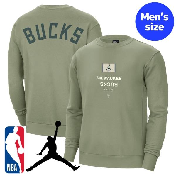 【送料無料】 NBA公式 Nike ナイキ Jordan ジョーダン メンズ トレーナー プルオーバー 長袖トップス ミルウォーキー・バックス Milwaukee Bucks Courtside Statement Edition Heavyweight Pullover Sweatshirt