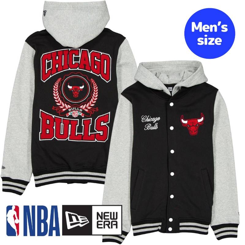 【送料無料】 NBA公式 メンズ アウター ジャケット スタジャン ジャンパー シカゴ・ブルズ Chicago Bulls Throwback Prep Jacket ニューエラ New Era|USキッズウェア店