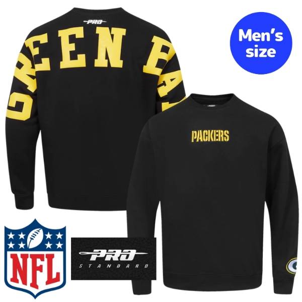【送料無料】 NFL公式 メンズ パーカー 長袖トップス トレーナー プロスタンダード Pro Standard グリーンベイ・パッカーズ GREEN BAY PACKERS WINGSPAN DROP SHOULDER CREWNECK