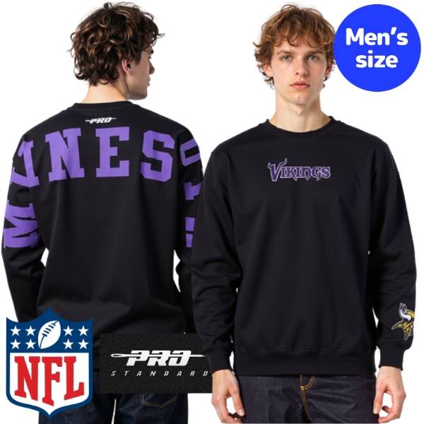 【送料無料】 NFL公式 メンズ パーカー 長袖トップス トレーナー プロスタンダード Pro Standard ミネソタ・バイキングス MINNESOTA VIKINGS WINGSPAN DROP SHOULDER CREWNECK