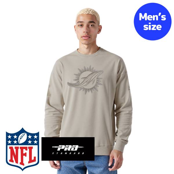【送料無料】 NFL公式 メンズ パーカー 長袖トップス トレーナー プロスタンダード Pro Standard マイアミ・ドルフィンズ MIAMI DOLPHINS NEUTRAL DROP SHOULDER CREWNECK