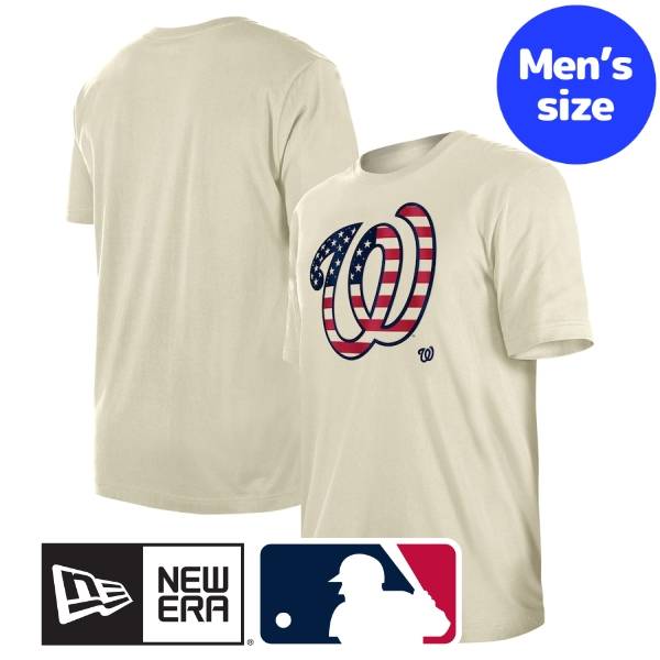 【送料無料】 NEW ERA ニューエラ MLBオフィシャル メジャーリーグ公式 メンズ Tシャツ 半袖トップス ワシントン・ナショナルズ Washington Nationals Americana Flag Fill T-Shirt