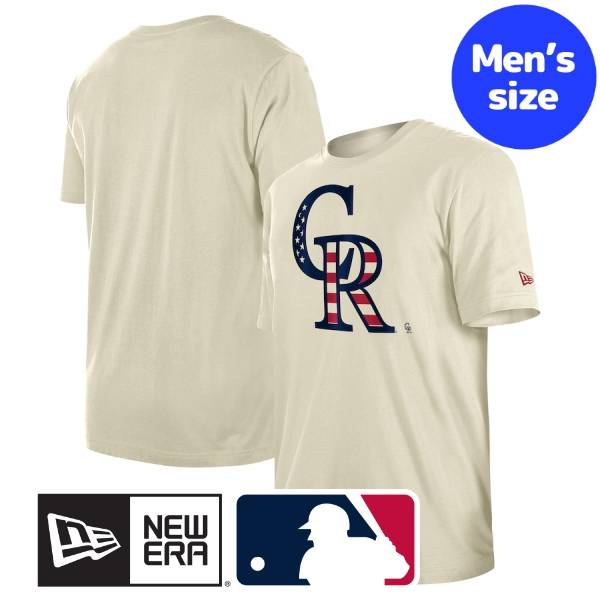 【送料無料】 NEW ERA ニューエラ MLBオフィシャル メジャーリーグ公式 メンズ Tシャツ 半袖トップス コロラド・ロッキーズ Colorado Rockies Americana Flag Fill T-Shirt