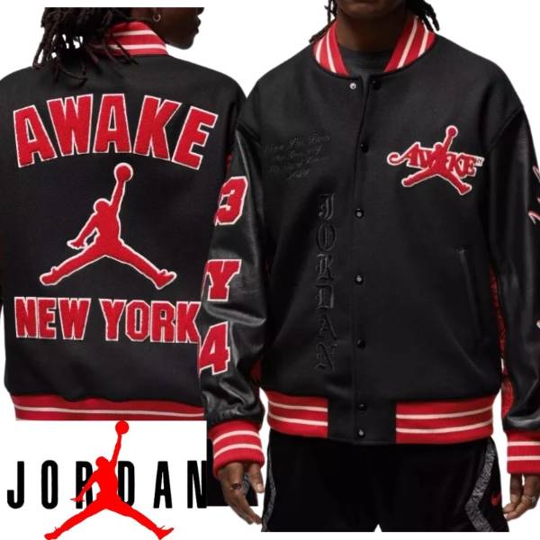 楽天市場】Nike JORDAN x Awake NY Varsity Jacket Black : SHOES