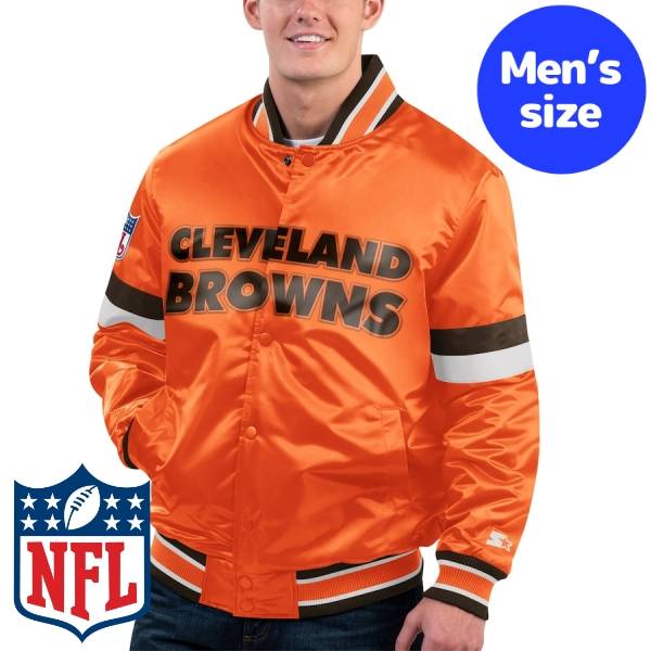 【送料無料】 NFL公式 メンズ アウター バーシティジャケット スタジャン アメフト クリーブランド・ブラウンズ Cleveland Browns Gridiron Classics Varsity Jacket