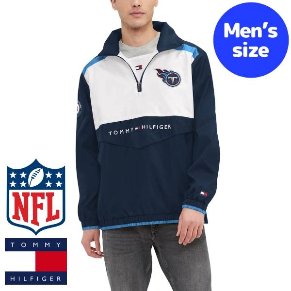 【送料無料】 NFL公式 メンズ アウター ウィンドブレーカー ナイロンジャケット アメフト テネシー・タイタンズ Tennessee Titans Half-Zip Top