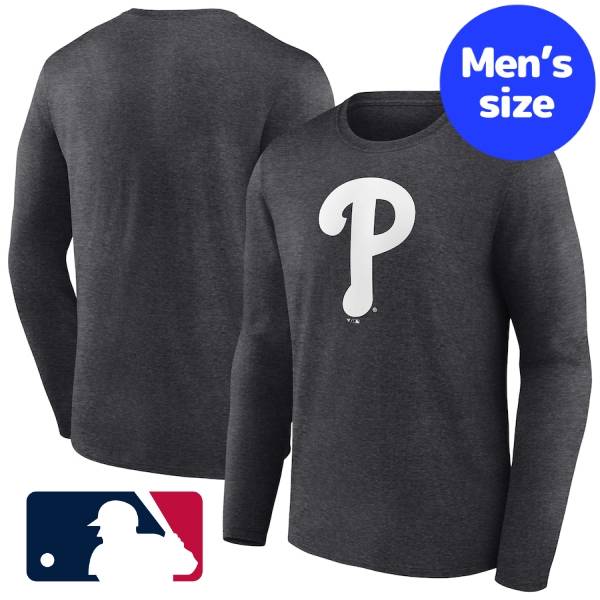 【送料無料】 MLBオフィシャル メジャーリーグ公式 メンズ ロンT 長袖Tシャツ トップス フィラデルフィア・フィリーズ Philadelphia Phillies Monochrome Long Sleeve T-Shirt