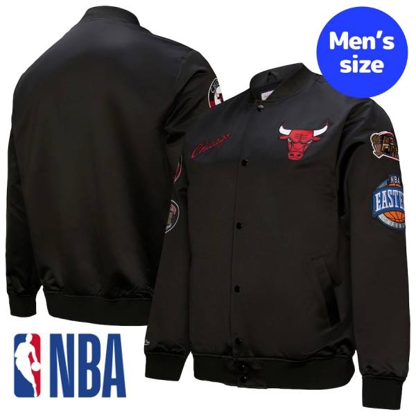 NBA シカゴブルズ オールレザー　スタジャン ジェフハミルトン シカゴブルズ 3連覇記念 オールレザー