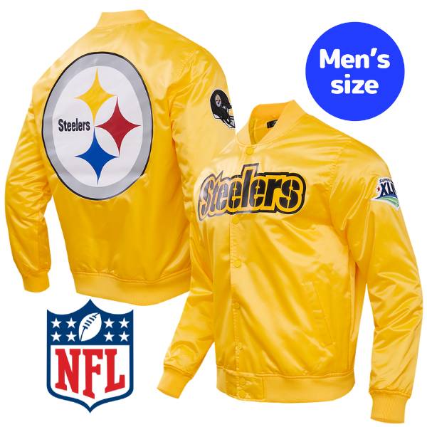 【送料無料】 Pro Standard プロスタンダード NFL公式 メンズ アウター ナイロンジャケット バーシティジャケット スタジャン アメフト ピッツバーグ・スティーラーズ PITTSBURGH STEELERS BIG LOGO SATIN JACKET 28,243円