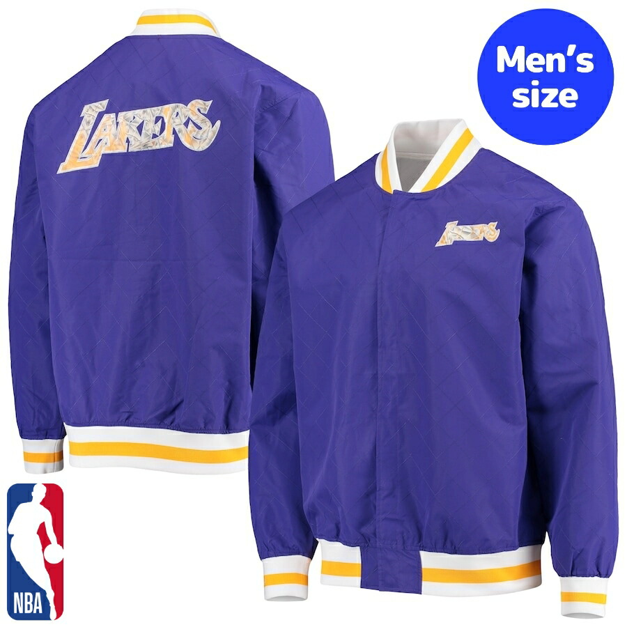 【送料無料】 NBAオフィシャル メンズ バーシティジャケット スタジャン アウタージャケット ロサンゼルス・レイカーズ Los Angeles Lakers NBA 75th Anniversary Jacket