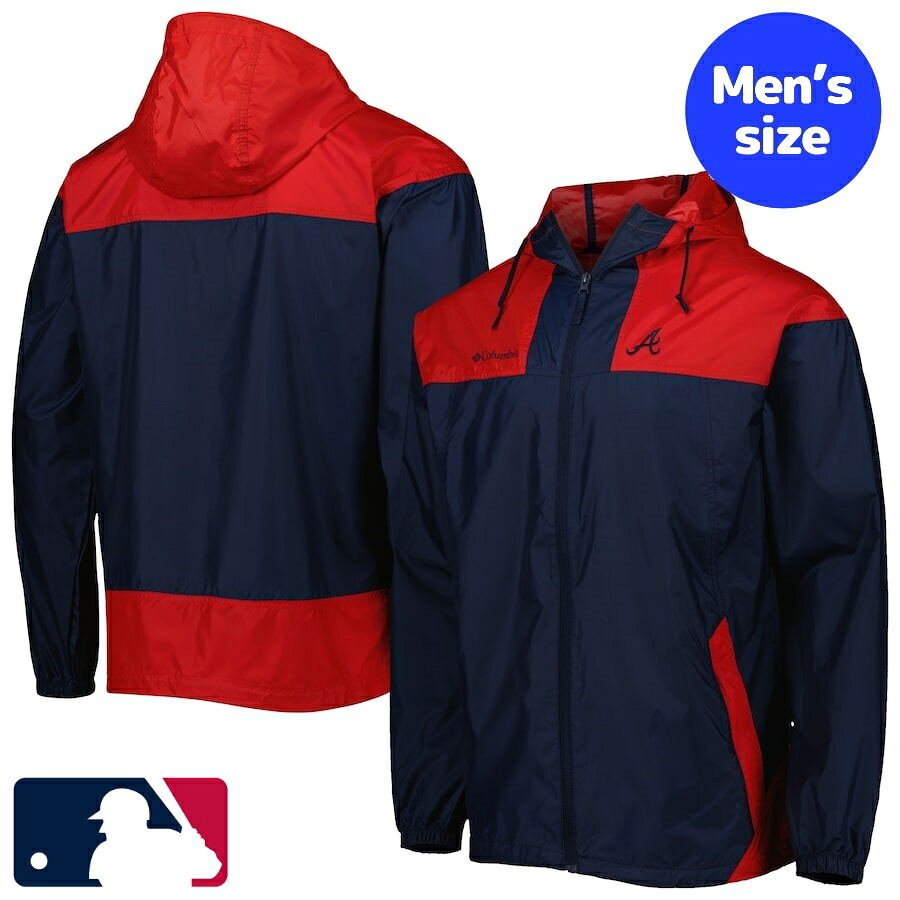 【送料無料】 MLBオフィシャル Columbia コロンビア メンズ ウィンドブレーカー アウタージャケット アトランタ・ブレーブス Atlanta Braves Windbreaker Jacket
