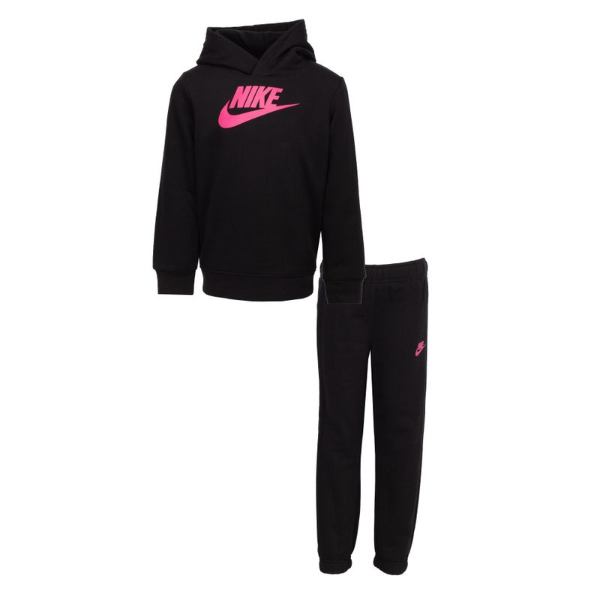 手数料安い 楽天市場 送料無料 5 クーポン5 6 9 59迄 Nike ナイキ 女の子用icon Futura Hoody フリース 上下2点セット Black 子供用スウェットパンツ ジャージ セットアップ パーカー 誕生日プレゼント 子供服 Usキッズウェア楽天市場店 送料無料 Lexusoman Com