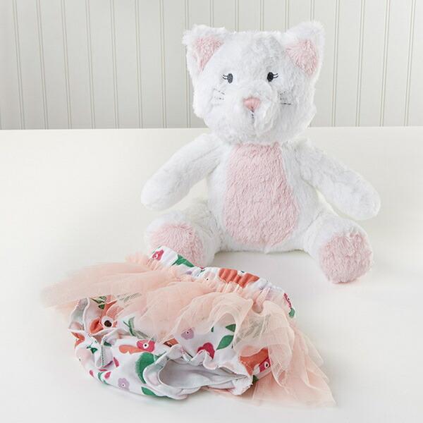 送料無料 最大6 クーポン配布中 ベビーアスペン Babyaspen 女の子用ふわふわベロアねこさんのぬいぐるみとチュチュフリル付き花柄ブルマ2点セット ベビーシャワー 出産祝い おむつカバー オムツカバー 楽ギフ 包装選択 Trainingacademy Bg